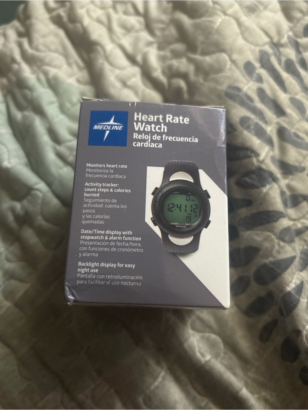 Black Heart Rate Watch - Digital Fitness Monitor by Medline